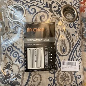 Blue and Beige Curtains (w50xL63)